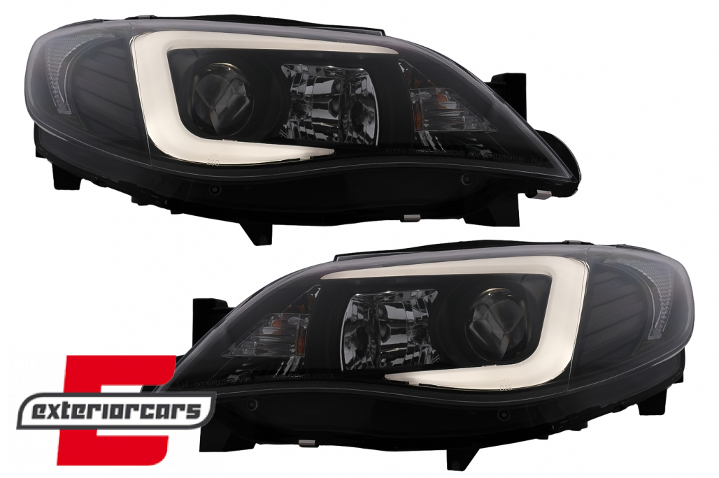 Prednja svjetla LED TubeLight (crna) / Subaru Impreza II GD (2007-2012) - Slika 2