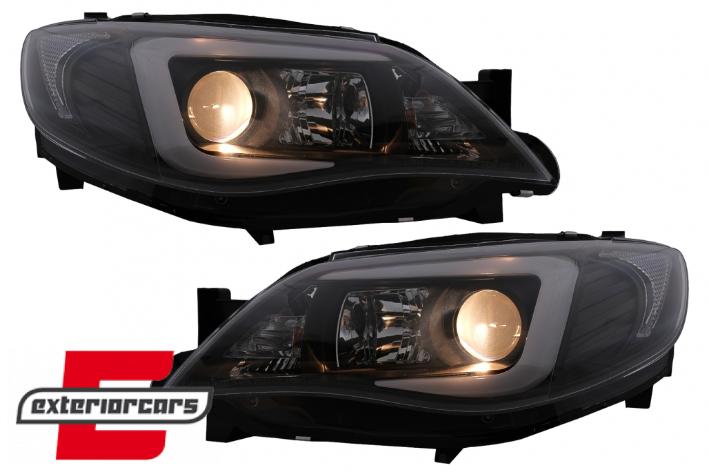 Prednja svjetla LED TubeLight (crna) / Subaru Impreza II GD (2007-2012) - Slika 6