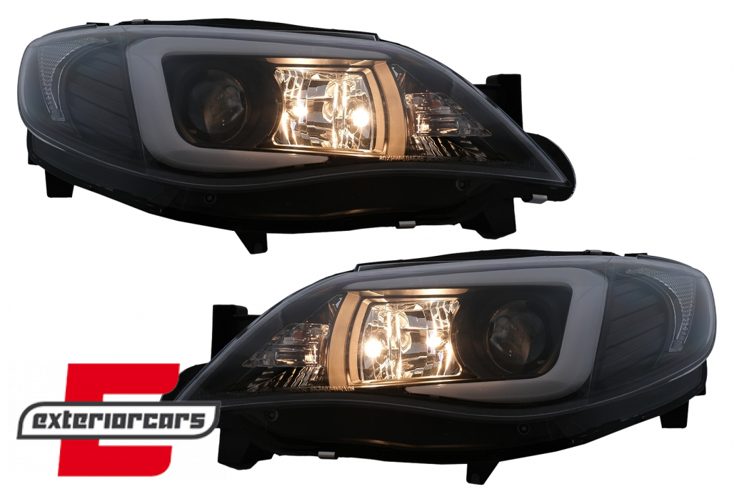 Prednja svjetla LED TubeLight (crna) / Subaru Impreza II GD (2007-2012) - Slika 9