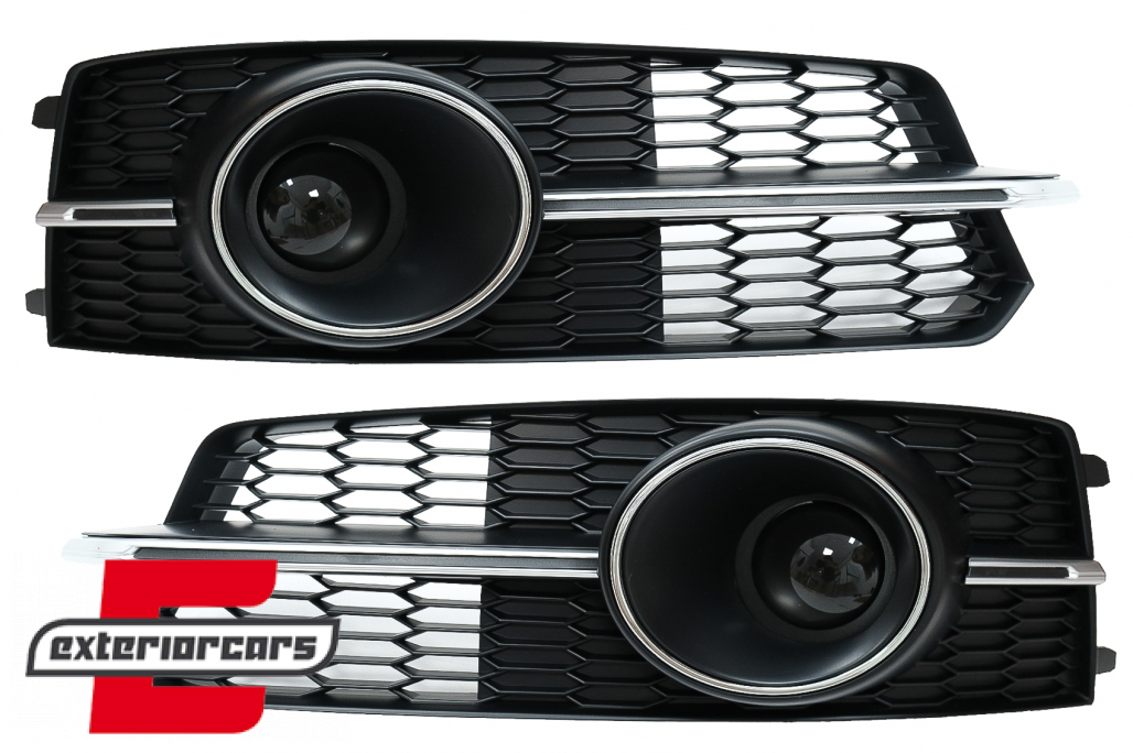 Bočne mrežice ACC poklopci (chrome) / Audi A6 C7 4G S Line Facelift (2015-2018)