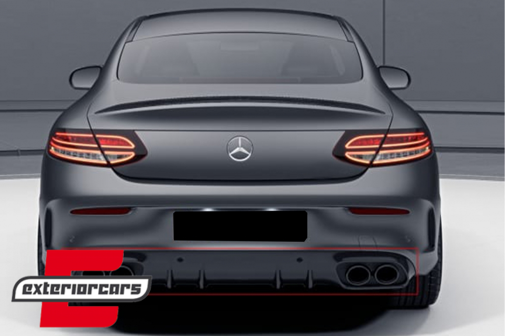 Difuzor zraka & nastavci auspuha C43 AMG dizajn Night paket / Mercedes C-klasa C205 A205 Coupe Cabrio (2014-2019) - Slika 17