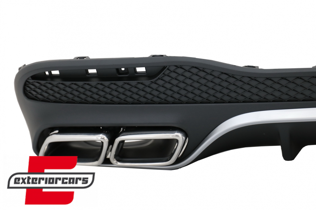 Difuzor zraka & nastavci auspuha GLE63 AMG dizajn (chrome) / Mercedes GLE W166 SUV Sport Line (2015-2018) - Slika 2