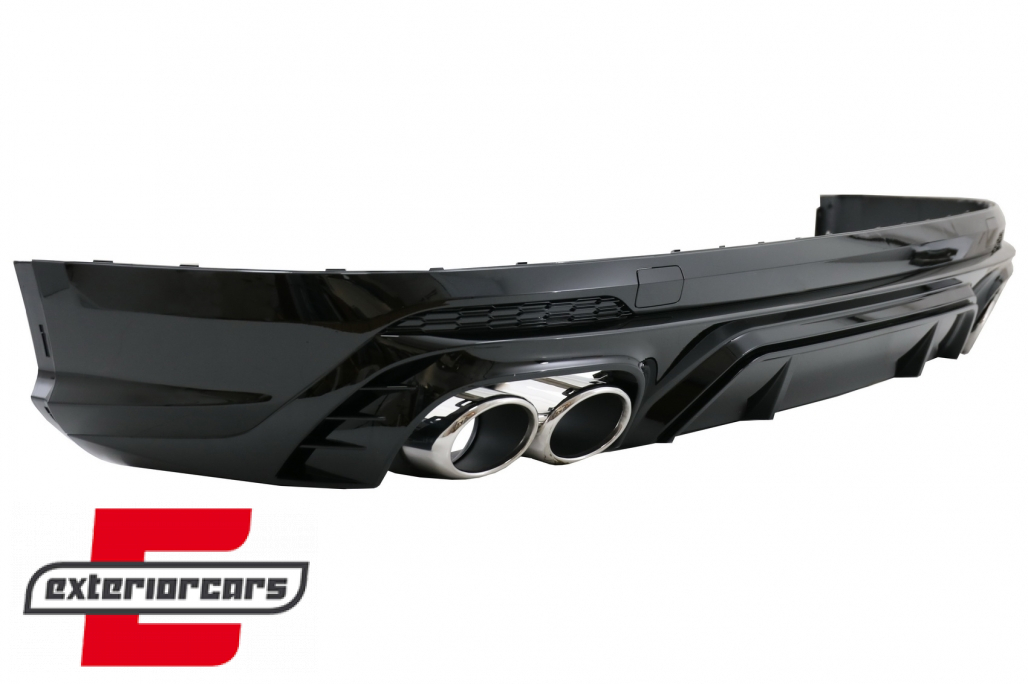 Difuzor zraka & nastavci auspuha SQ5 dizajn (chrome) / Audi Q5 SUV FY S-Line (2018-2020) - Slika 2