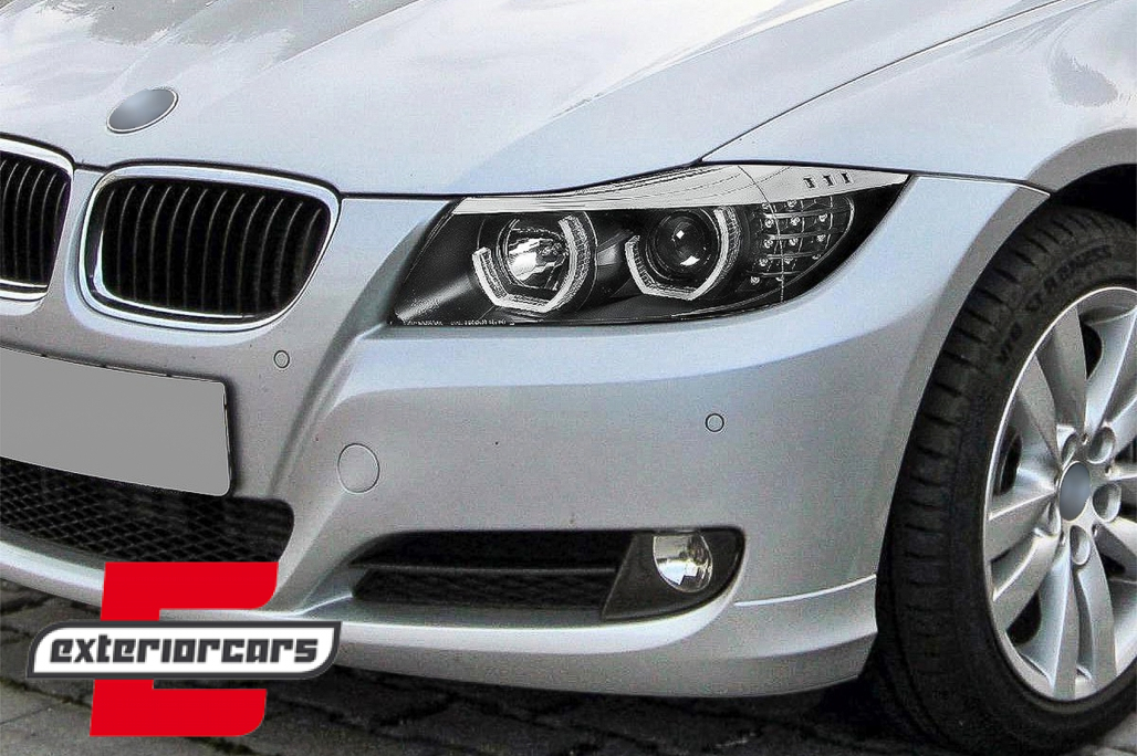 Prednja svjetla 3D LED Angel Eyes LED žmigavci (crna) / BMW serije 3 E90 limuzina E91 karavan (03.2005-08.2008) - Slika 24