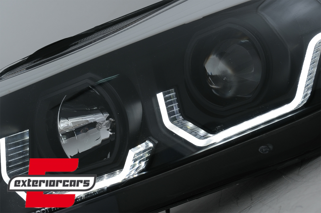 Prednja svjetla 3D LED Angel Eyes LED žmigavci (crna) / BMW serije 3 E90 limuzina E91 karavan (03.2005-08.2008) - Slika 7