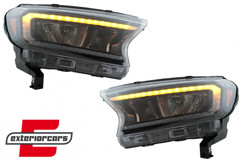 Full LED prednja svjetla LightBar SEQ žmigavci (crna) / Ford Ranger (2015-2022) - Slika 11