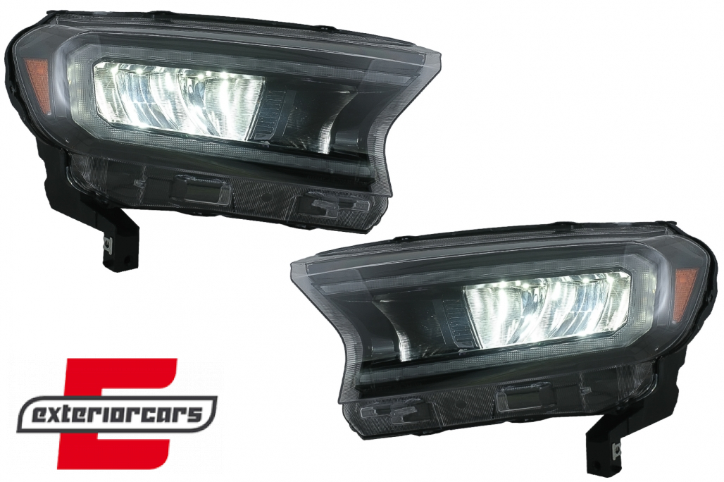 Full LED prednja svjetla LightBar SEQ žmigavci (crna) / Ford Ranger (2015-2022) - Slika 6