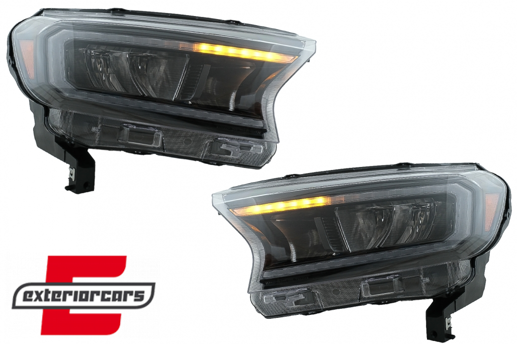 Full LED prednja svjetla LightBar SEQ žmigavci (crna) / Ford Ranger (2015-2022) - Slika 9