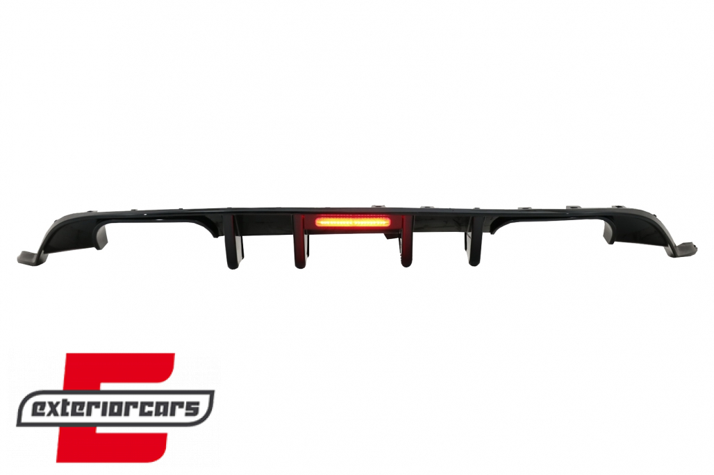 Difuzor zraka R look sa LED crvenim svjetlom (piano crna) / VW Golf 7.5 (2017-2019)