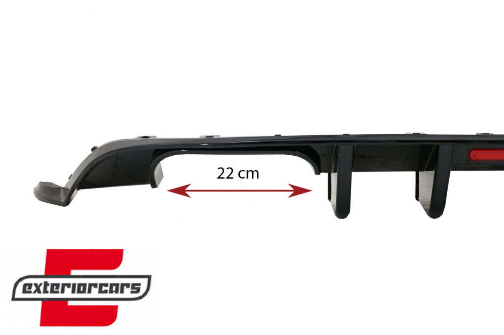 Difuzor zraka R look sa LED crvenim svjetlom (piano crna) / VW Golf 7.5 (2017-2019) - Slika 6