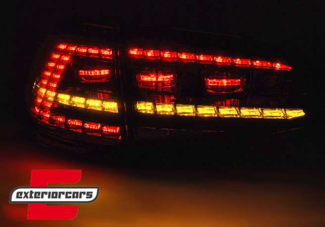 LED stražnja svjetla SEQ žmigavci GTI look (crvena/kristal) / VW Golf 7 VII (2013-2017) - Slika 3