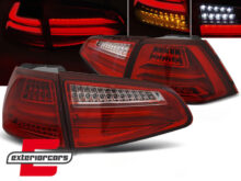 Full LED stražnja svjetla LedBar (crvena/kristal) / VW Golf 7 VII (2013-2017)