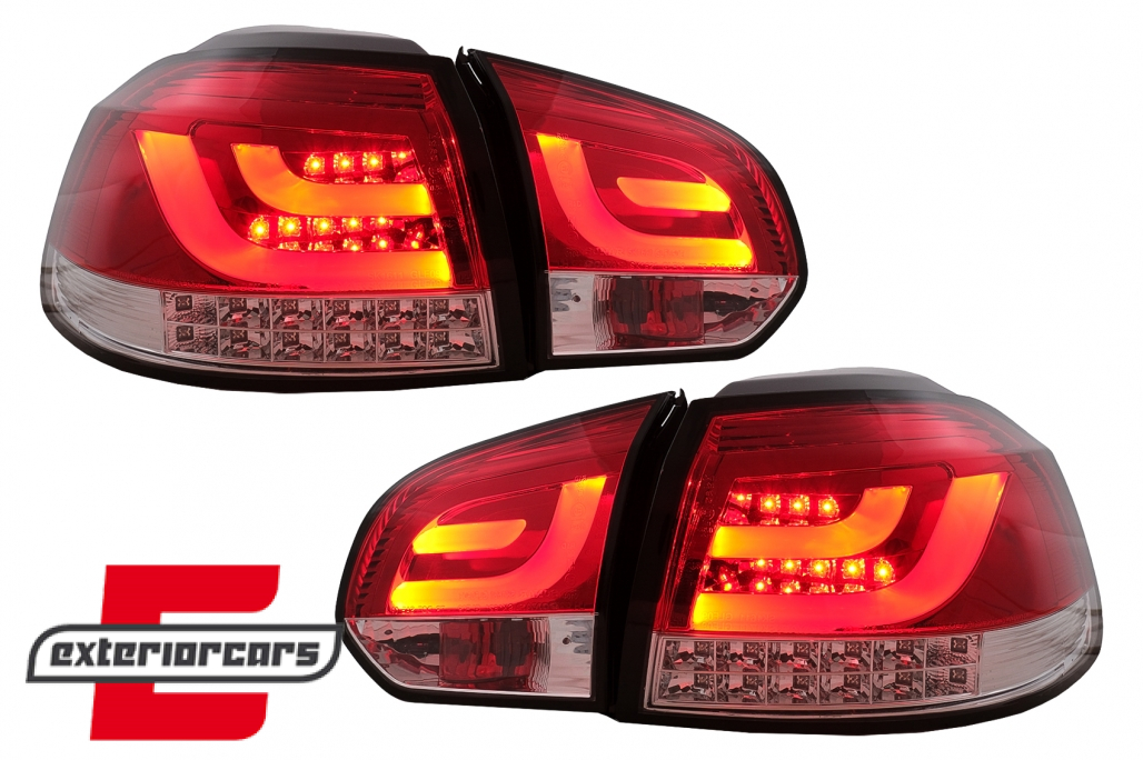 LED stražnja svjetla LedBar LED žmigavci (crvena/kristal) / Volkswagen Golf VI (2008-2013) - Slika 2