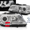 Prednja svjetla 3D LED Angel Eyes U-dizajn (chrome) / BMW serije 3 E90 limuzina E91 karavan (03.2005-08.2008)