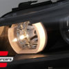 Prednja svjetla 3D LED Angel Eyes U-dizajn (crna) / BMW serije 3 E90 limuzina E91 karavan (03.2005-08.2008) - Slika 14