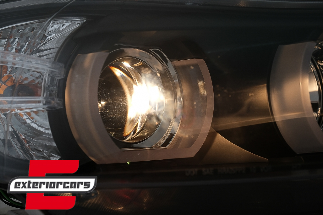 Prednja svjetla 3D LED Angel Eyes U-dizajn (crna) / BMW serije 3 E90 limuzina E91 karavan (03.2005-08.2008) - Slika 17