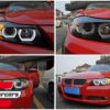 Prednja svjetla 3D LED Angel Eyes U-dizajn (crna) / BMW serije 3 E90 limuzina E91 karavan (03.2005-08.2008) - Slika 24