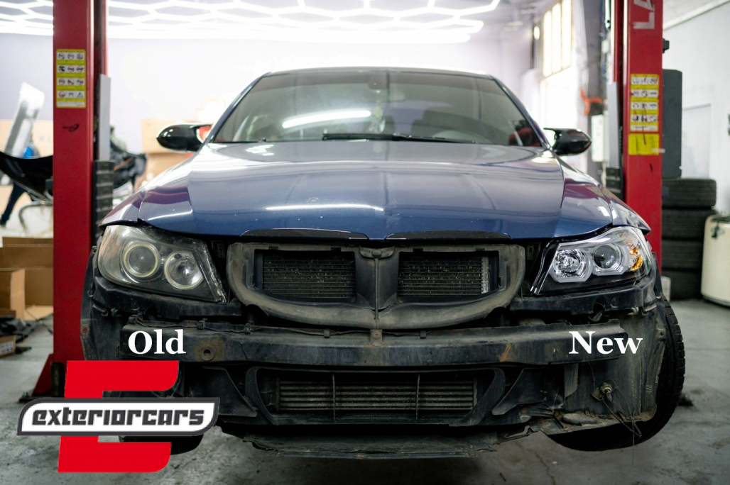 Prednja svjetla 3D LED Angel Eyes U-dizajn (crna) / BMW serije 3 E90 limuzina E91 karavan (03.2005-08.2008) - Slika 25