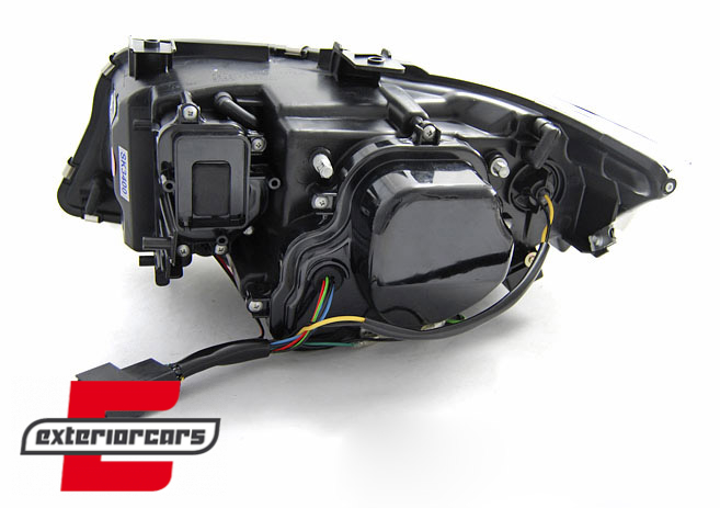 Prednja svjetla 3D LED Angel Eyes U-dizajn (chrome) / BMW serije 3 E90 limuzina E91 karavan (03.2005-08.2008) - Slika 4