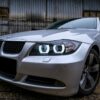 Prednja svjetla 3D LED Angel Eyes U-dizajn (crna) / BMW serije 3 E90 limuzina E91 karavan (03.2005-08.2008) - Slika 31