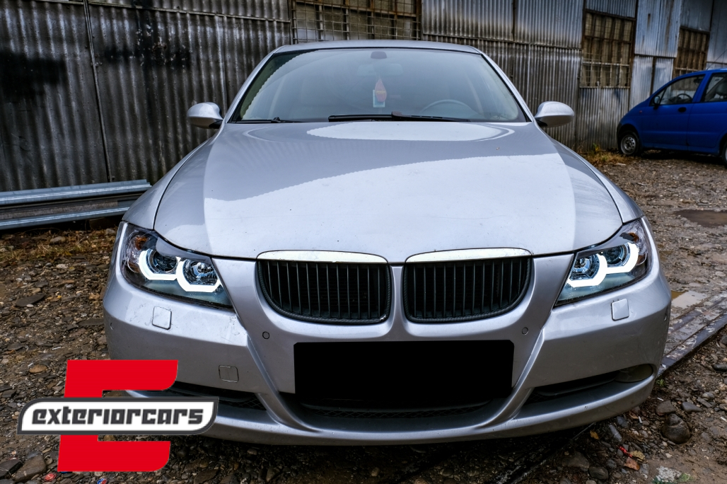 Prednja svjetla 3D LED Angel Eyes U-dizajn (crna) / BMW serije 3 E90 limuzina E91 karavan (03.2005-08.2008) - Slika 32