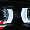 Prednja svjetla 3D LED Angel Eyes U-dizajn (crna) / BMW serije 3 E90 limuzina E91 karavan (03.2005-08.2008) - Slika 8