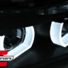 Prednja svjetla 3D LED Angel Eyes U-dizajn (crna) / BMW serije 3 E90 limuzina E91 karavan (03.2005-08.2008) - Slika 9