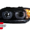 Prednja svjetla 3D LED Angel Eyes U-dizajn (crna) / BMW serije 3 E90 limuzina E91 karavan (03.2005-08.2008) - Slika 11