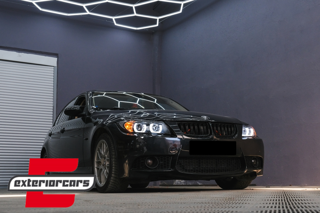 Prednja svjetla 3D LED Angel Eyes U-dizajn Xenon (crna) / BMW serije 3 E90 limuzina E91 karavan (03.2005-08.2008) - Slika 22