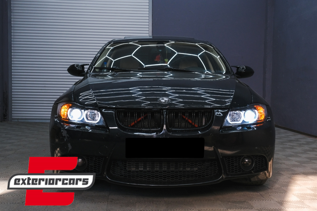Prednja svjetla 3D LED Angel Eyes U-dizajn Xenon (crna) / BMW serije 3 E90 limuzina E91 karavan (03.2005-08.2008) - Slika 23