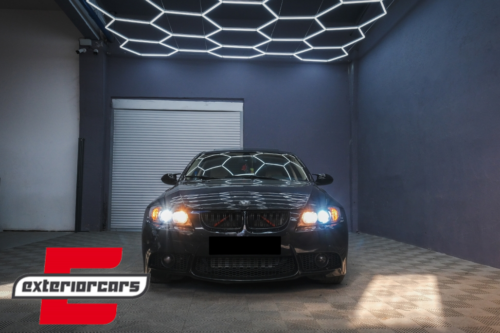 Prednja svjetla 3D LED Angel Eyes U-dizajn Xenon (crna) / BMW serije 3 E90 limuzina E91 karavan (03.2005-08.2008) - Slika 27