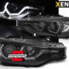 Prednja svjetla Angel Eyes LED DRL Xenon (crna) / BMW serije 3 F30 F31 limuzina karavan (10.2011-05.2015)