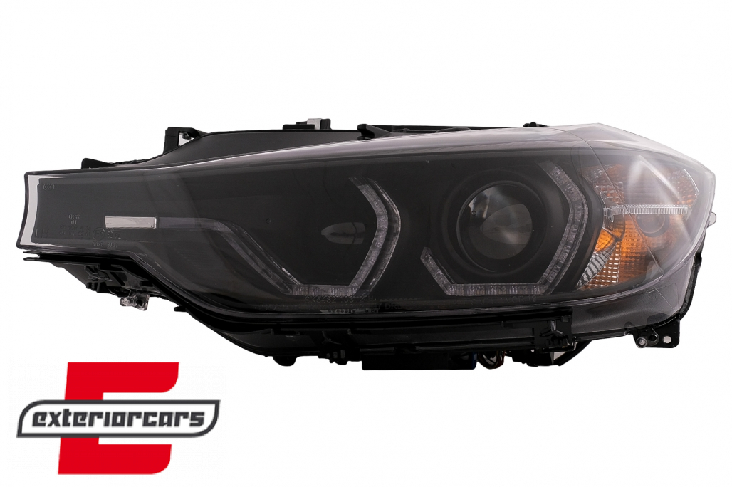Prednja svjetla Angel Eyes LED DRL Xenon (crna) / BMW serije 3 F30 F31 limuzina karavan (10.2011-05.2015) - Slika 2
