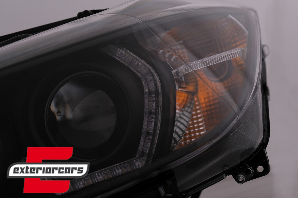 Prednja svjetla Angel Eyes LED DRL Xenon (crna) / BMW serije 3 F30 F31 limuzina karavan (10.2011-05.2015) - Slika 3