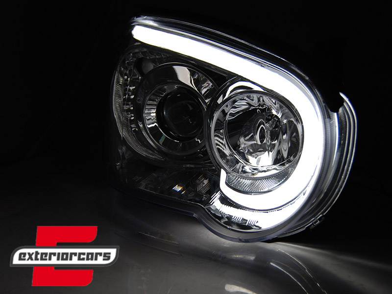 Prednja svjetla LED TubeLight (chrome) / Subaru Impreza II GD (2003-2005) - Slika 2