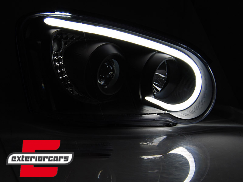 Prednja svjetla LED TubeLight (crna) / Subaru Impreza II GD (2003-2005) - Slika 3