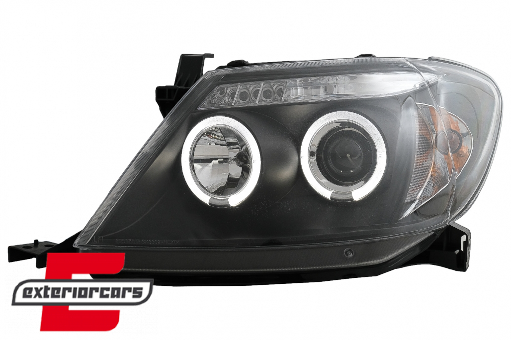 Prednja svjetla Angel Eyes (crna) / Toyota Hilux (2005-2011) - Slika 2