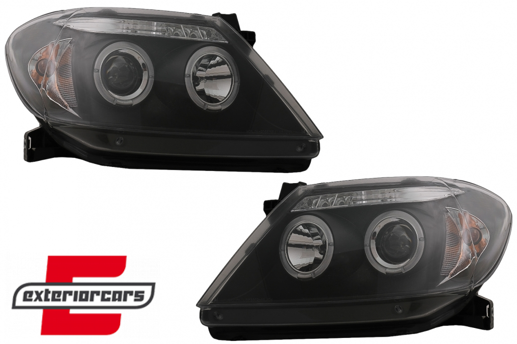 Prednja svjetla Angel Eyes (crna) / Toyota Hilux (2005-2011) - Slika 18