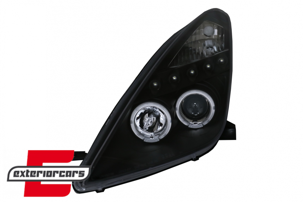 Prednja svjetla Angel Eyes (crna) / Toyota Celica T230 (1999-2005) - Slika 3