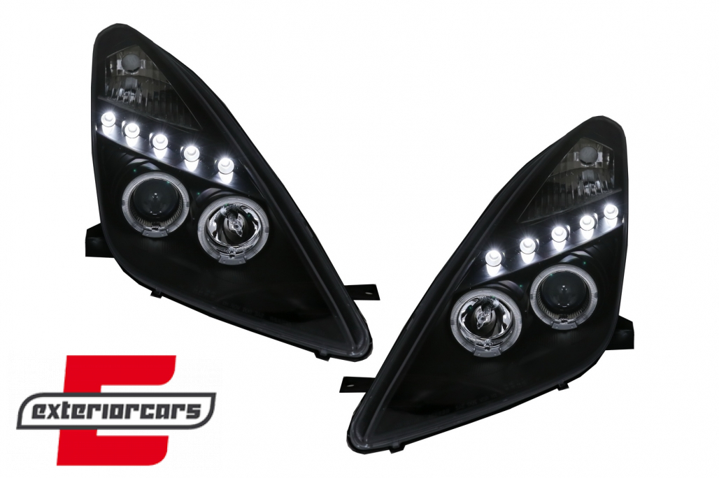 Prednja svjetla Angel Eyes (crna) / Toyota Celica T230 (1999-2005) - Slika 6