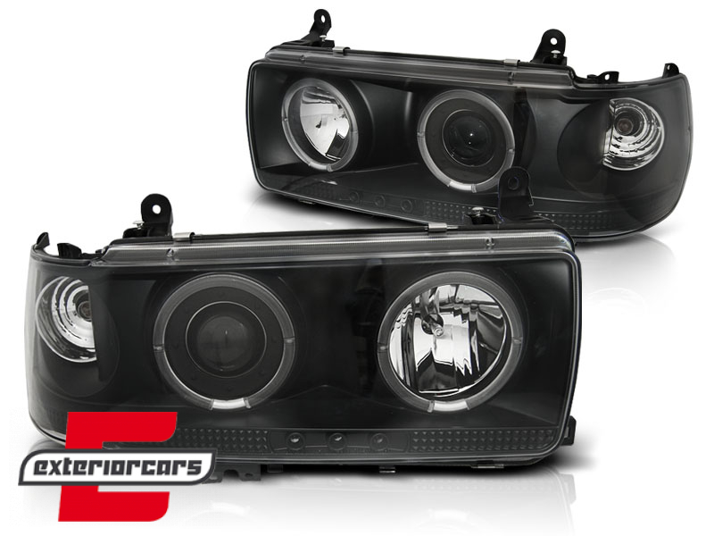 Prednja svjetla Angel Eyes (crna) / Toyota Land Cruiser FJ80 (1990-1997) - Slika 2