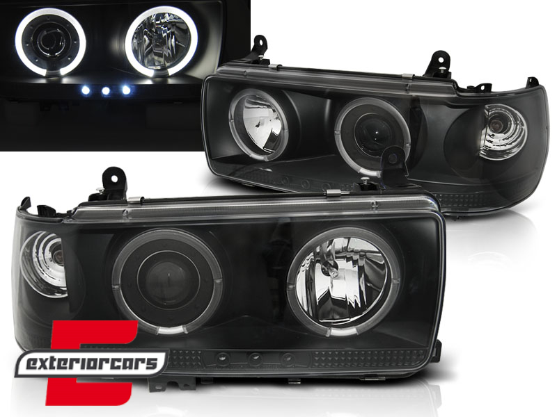 Prednja svjetla Angel Eyes (crna) / Toyota Land Cruiser FJ80 (1990-1997)