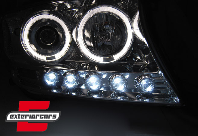 Prednja svjetla Angel Eyes (chrome) / Toyota Land Cruiser FJ200 (2007-2012) - Slika 2
