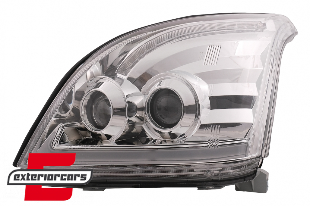 LED prednja svjetla TubeLight SEQ žmigavci (chrome) / Toyota Land Cruiser FJ120 (2003-2009) - Slika 2