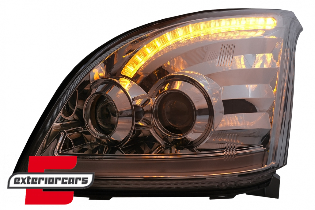 LED prednja svjetla TubeLight SEQ žmigavci (chrome) / Toyota Land Cruiser FJ120 (2003-2009) - Slika 12