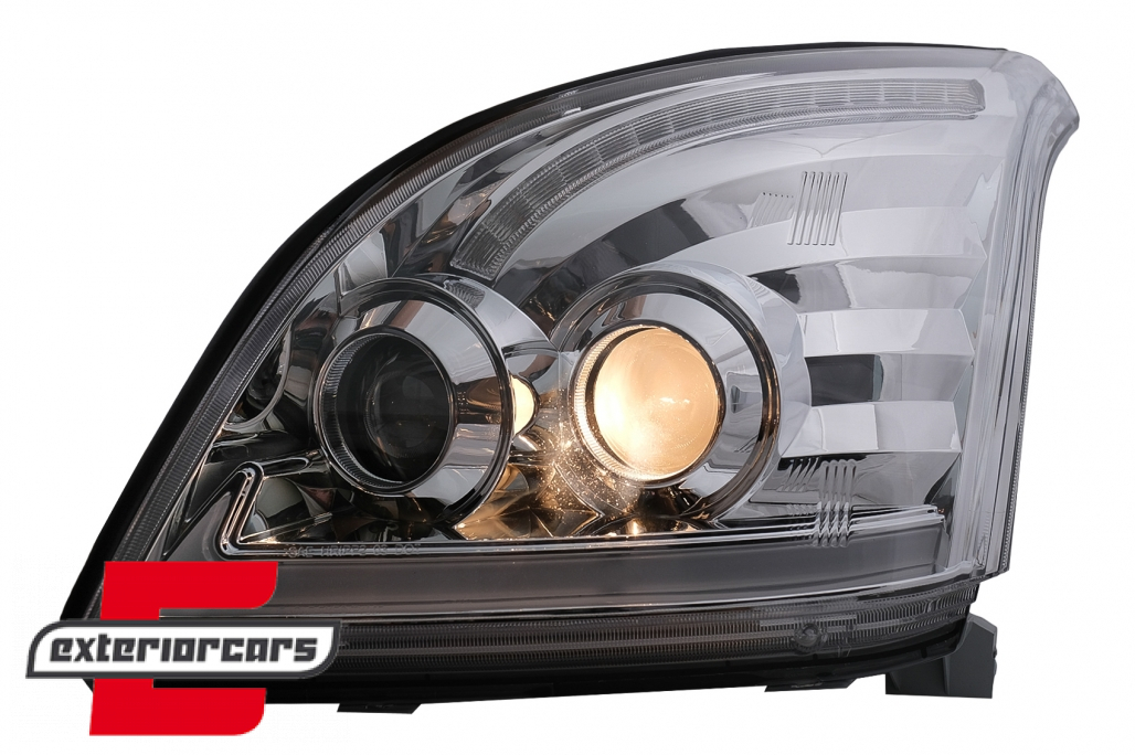 LED prednja svjetla TubeLight SEQ žmigavci (chrome) / Toyota Land Cruiser FJ120 (2003-2009) - Slika 5