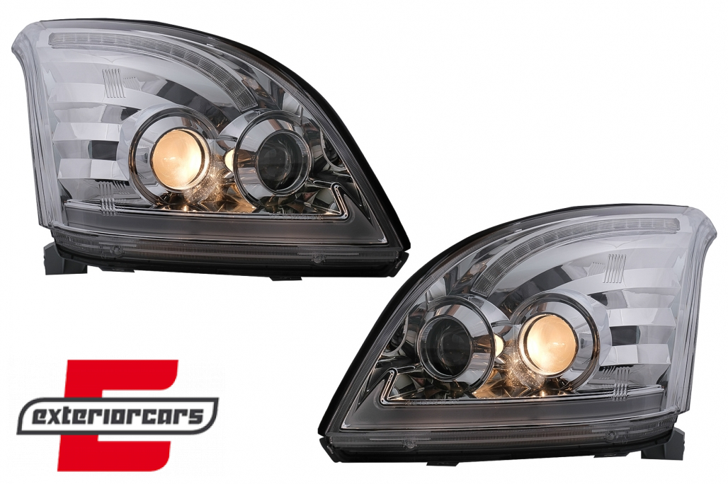 LED prednja svjetla TubeLight SEQ žmigavci (chrome) / Toyota Land Cruiser FJ120 (2003-2009) - Slika 6