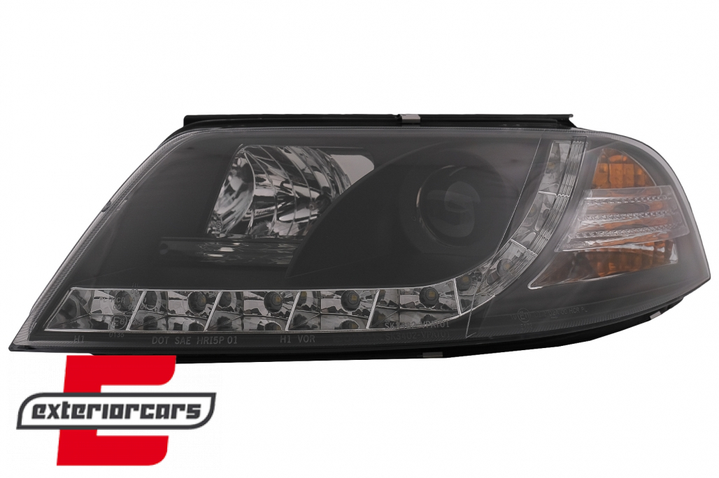 Prednja svjetla LED DayLight (crna) / Volkswagen Passat B5 3BG (09.2000-03.2005) - Slika 13