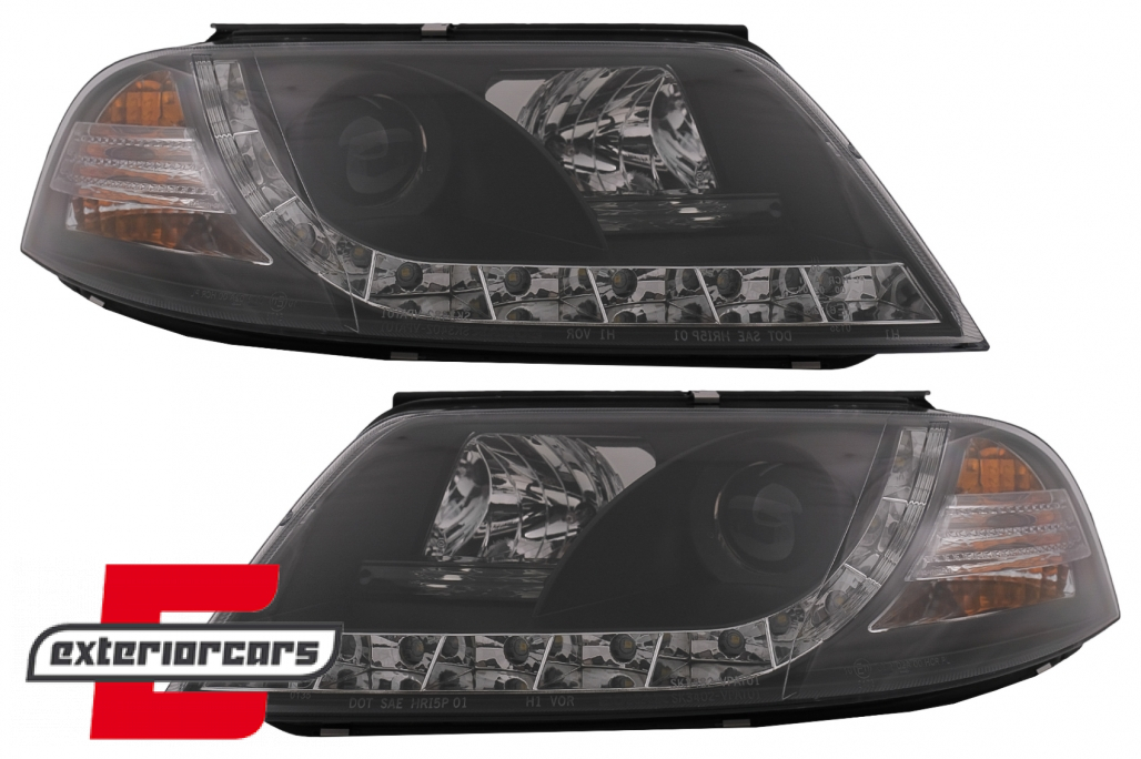 Prednja svjetla LED DayLight (crna) / Volkswagen Passat B5 3BG (09.2000-03.2005) - Slika 14