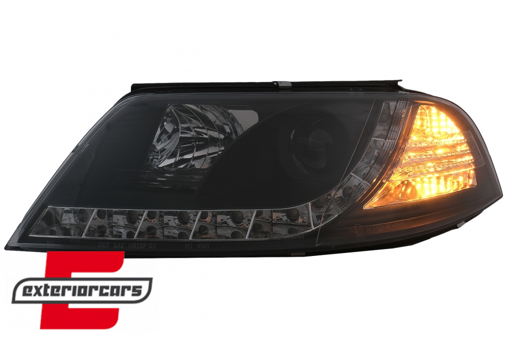 Prednja svjetla LED DayLight (crna) / Volkswagen Passat B5 3BG (09.2000-03.2005) - Slika 6